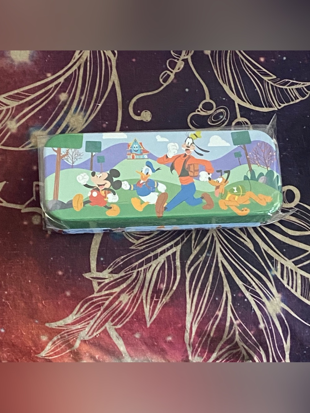 Disney Mickey Mouse & Friends Tin Pencil Case 8.5”L Donald Goofy Pluto New NIP
